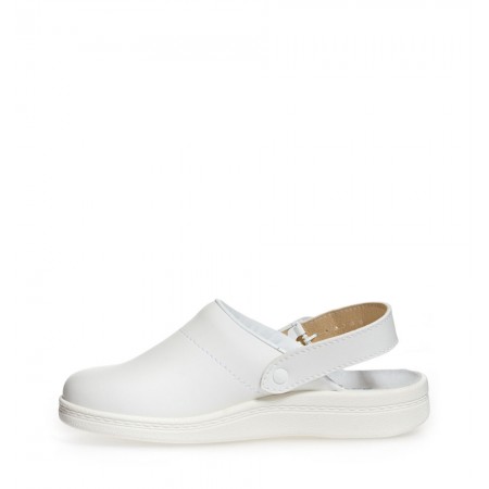 Sabots cuir blanc