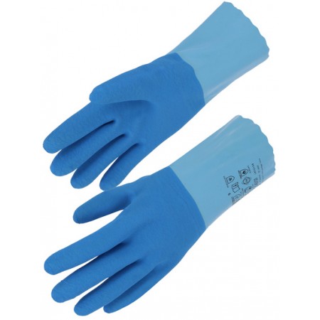 Gants en latex bleu