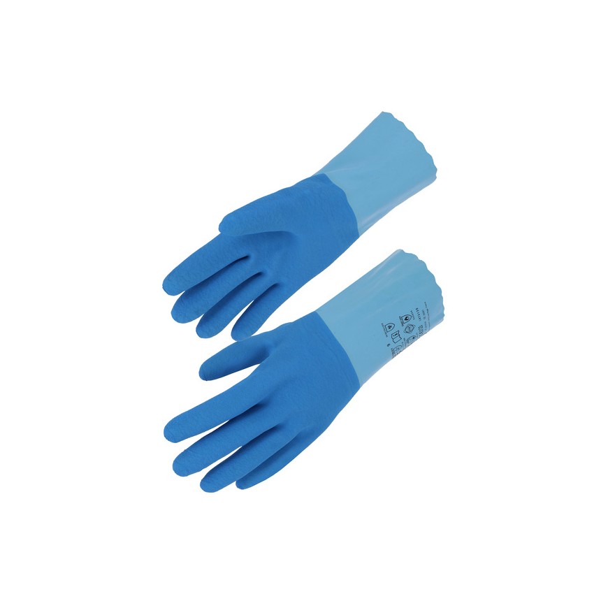 Gants en latex bleu