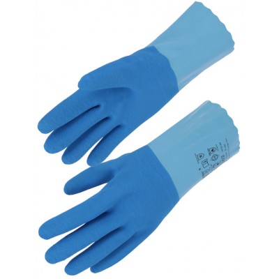 Gants en latex bleu